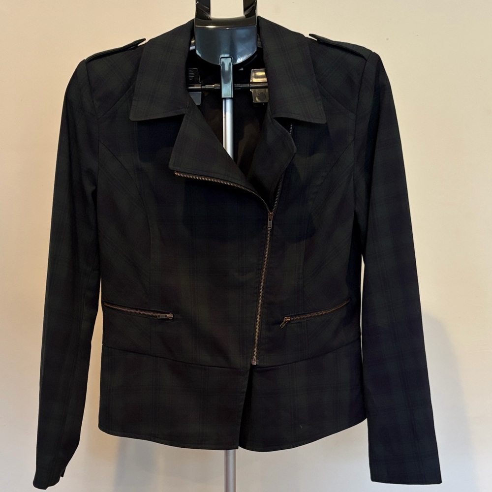 CAbi Green Plaid Women's Blazer